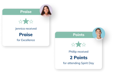 Boost engagement with a PBIS Rewards system using points and praises.