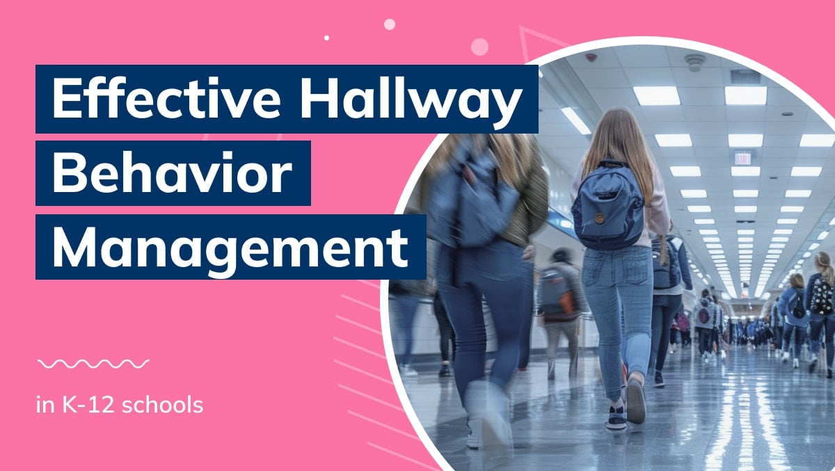 Students at school showing good hallway behavior