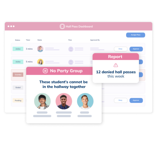 Stop unwanted behaviors and create No party groups with Digital Hall Pass