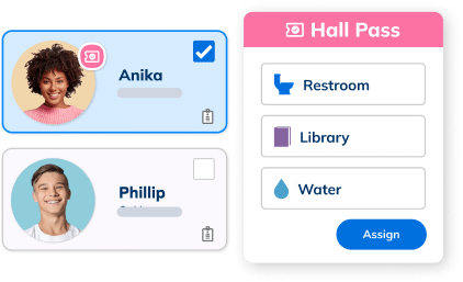 MyClass Digital Hall Pass View