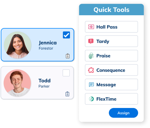 My Class quick tools menu