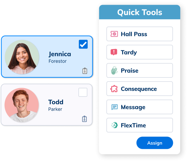 My Class quick tools menu