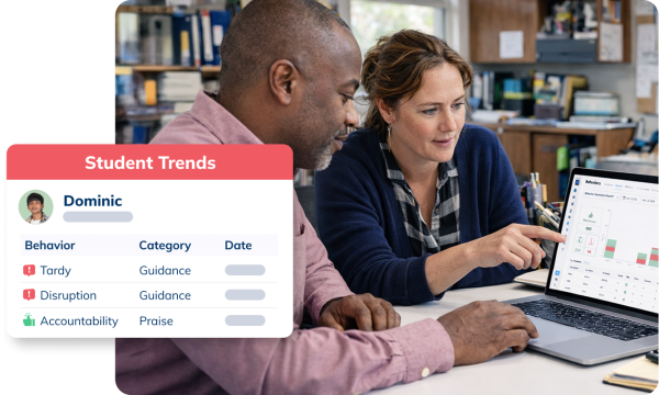 Teachers discuss student behavior trends such as tardies and disruptions using Minga's Behavior Management solution.