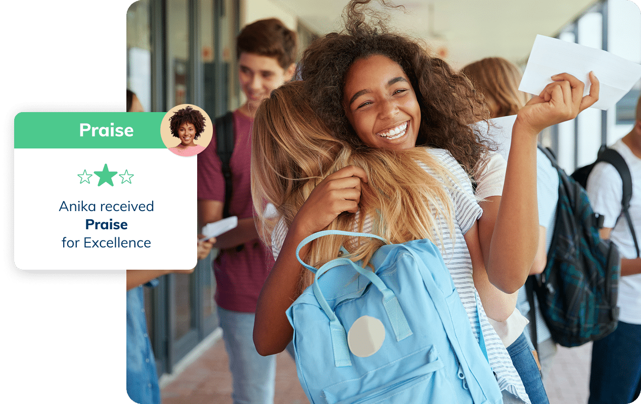 Student receives Minga digital praise for excellence.