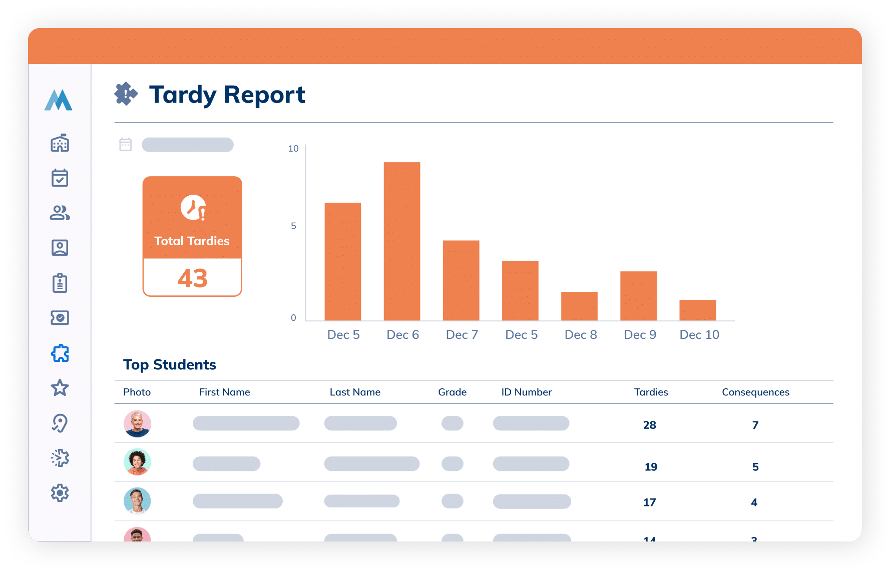Minga Tardy Management Dashboard