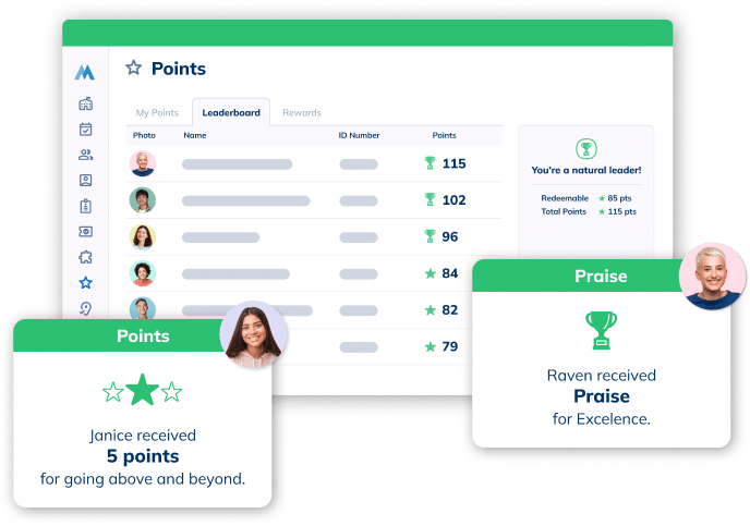 image of Minga Points and Rewards widgets