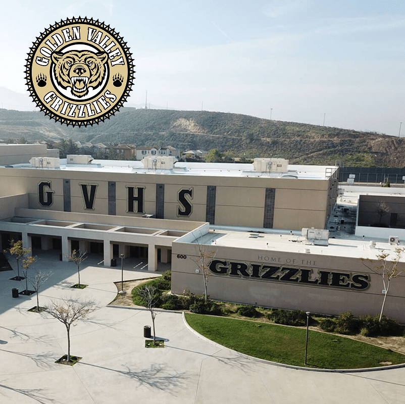 Golden Valley High School front entrance.