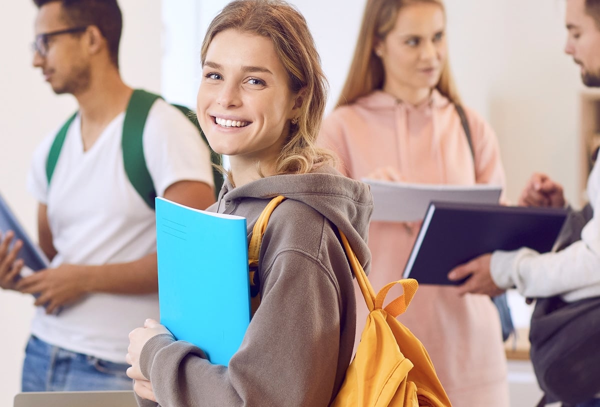 Students socializing