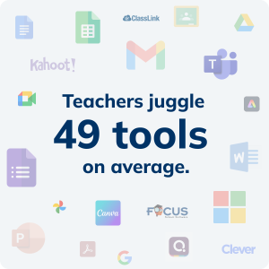Teachers juggle 49 tools on average.